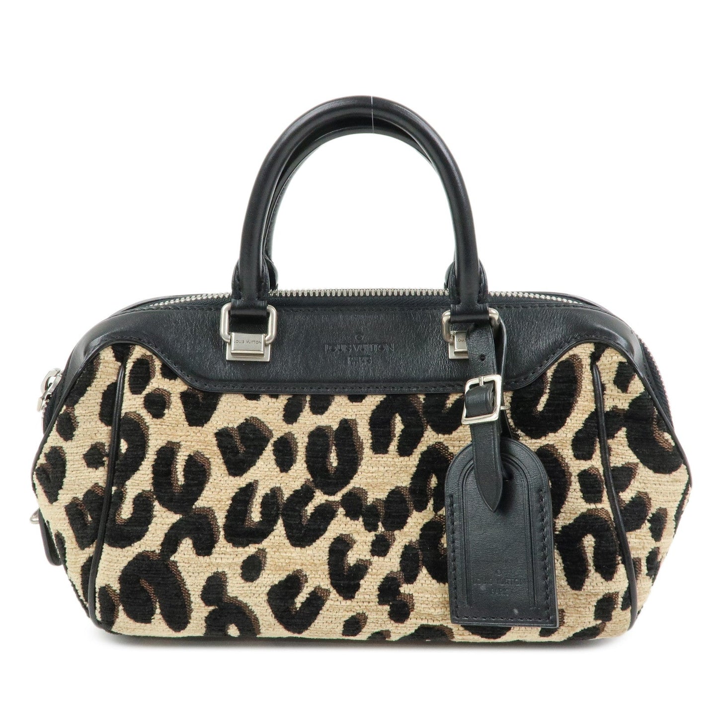 Louis Vuitton Jacquard Canvas Leather Leopard Baby Hand Bag M94257