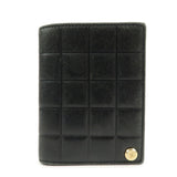 CHANEL Chocolate Bar Lamb Skin Card Case Card Holder Black