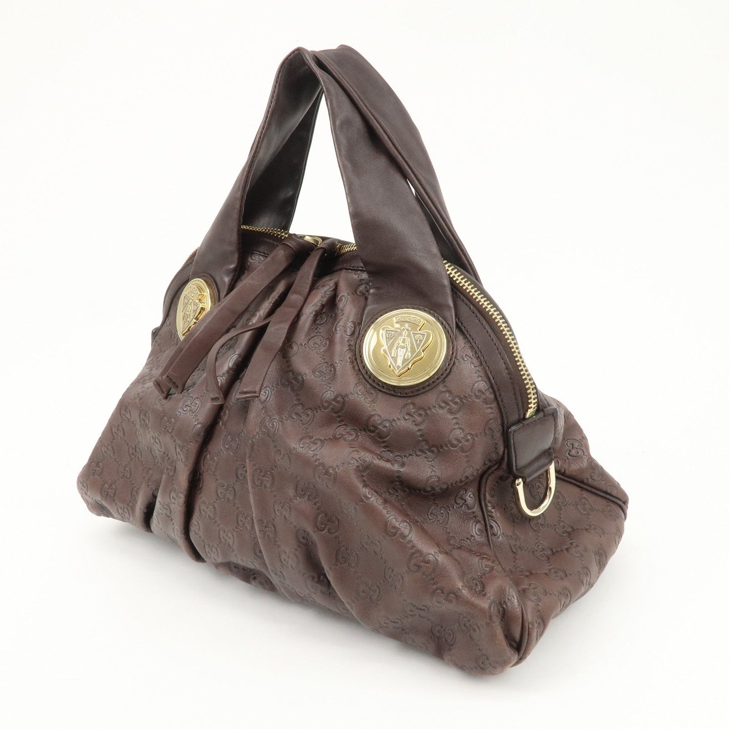GUCCI Guccissima Histoire Leather Tote Bag Dark Brown 197019  d