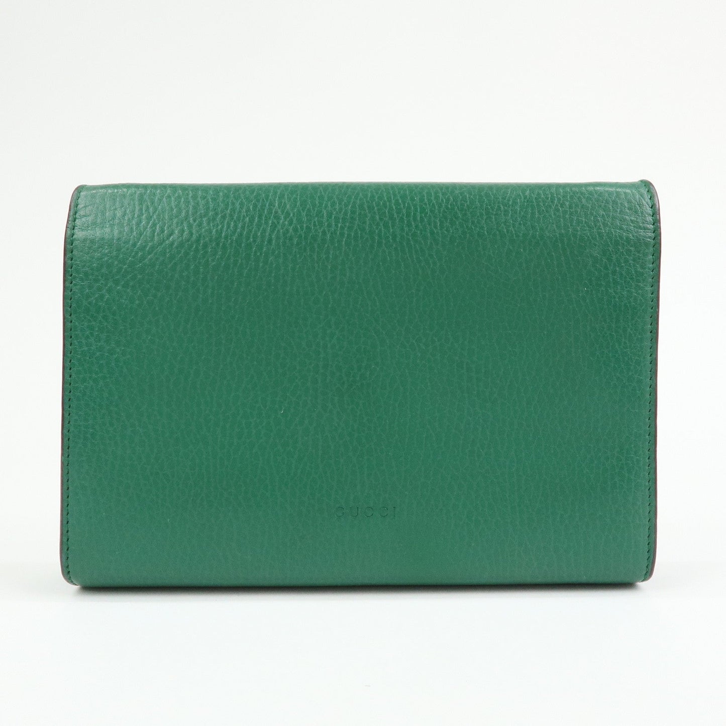 GUCCI Dionysus Leather Chain Wallet Shoulder Bag Green 401231