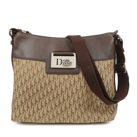Christian Dior Street Chic Trotter Canvas Leather Shoulder Bag