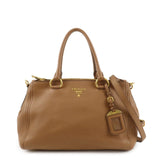 PRADA Logo VIT.DAINO Calf Leather 2Way Tote Bag Brown 1BA866  d