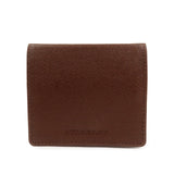 BURBERRY Logo Leather Compact Coin Case Brown