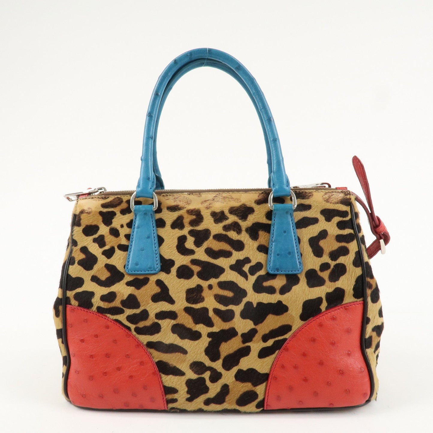 PRADA Galleria Triangle Logo Unborn Calf Leather 2Way Bag 1BA863  d
