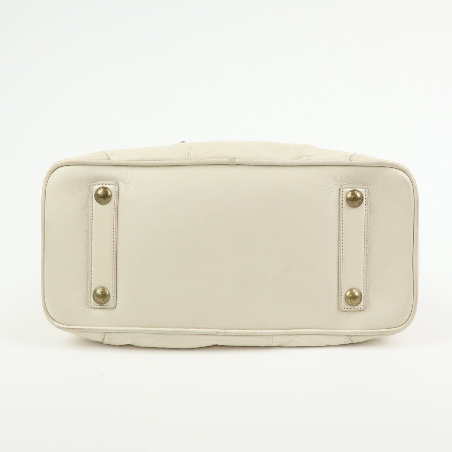 Louis Vuitton Cruise Line Rivet Bag Leather Hand Bag Ecru M95345