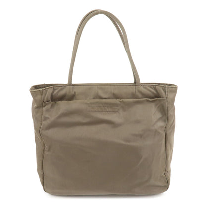 PRADA Triangle Logo Nylon Tote Bag Hand Bag Gray