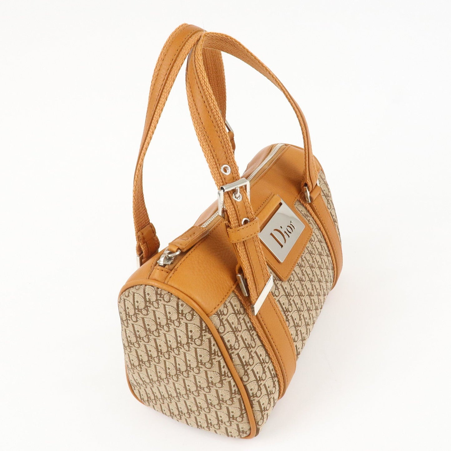 Christian Dior Trotter Canvas Leather Mini Boston Bag Hand Bag  d