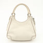 CHANEL Logo Calf Leather Fringe Tassel Shoulder Bag Hand Bag White A23055  d