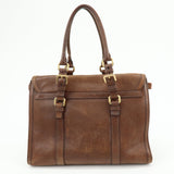 PRADA Leather Shoulder Bag Hand Bag Brown BR3130