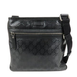 GUCCI GG Imprime Monogram PVC Shoulder Bag Cross Body Bag Black 295257