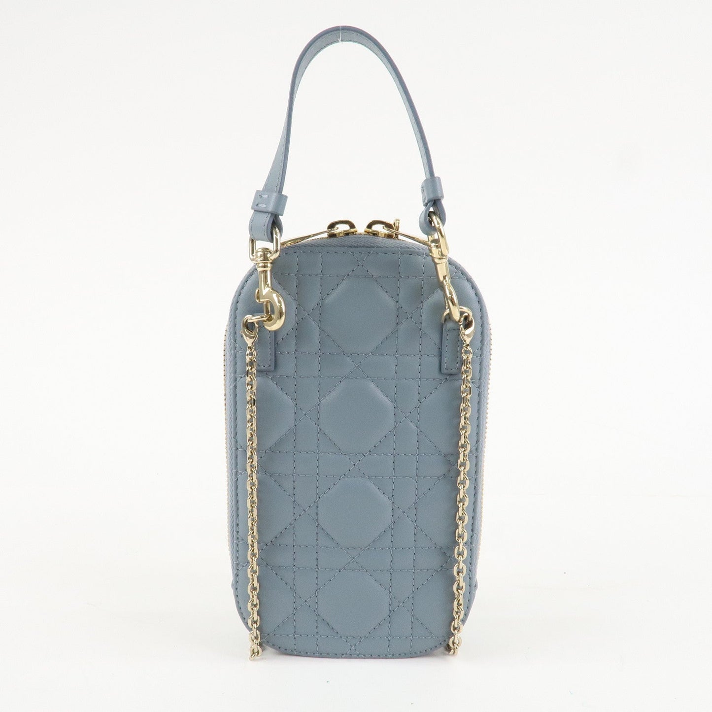 Christian Dior Lady Dior Call'in Dior Cannage Lamb Skin Phone Holder  d