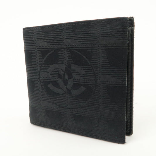 CHANEL New Travel Line Nylon Bi-fold Wallet Black