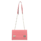 PRADA Embossed Leather Chain Shoulder Bag Crossbody Bag Pink BT0992