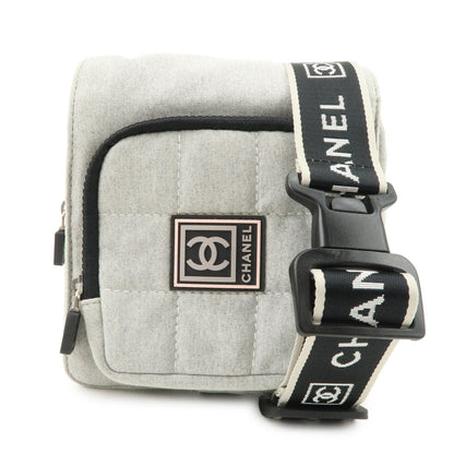 CHANEL Sport Line Cotton Jersey Waist Bag Body Bag Grey