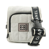 CHANEL Sport Line Cotton Jersey Waist Bag Body Bag Grey