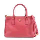 PRADA Triangle Logo Saffiano Leather 2Way Bag Hand Bag Pink BN1801