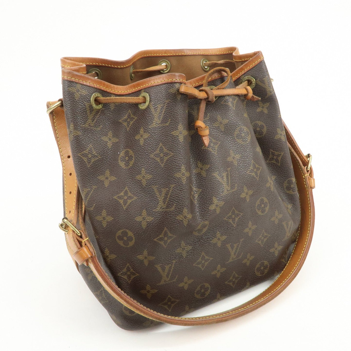 Louis Vuitton Monogram Petit Noe Shoulder Bag Brown M42226