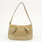 FENDI Leather Accessory Pouch Hand Bag Shoulder Bag Gold 8BR566