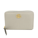 GUCCI GG Marmont Leather Round Zippy Coin Case Grey 644412