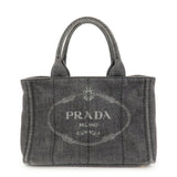 PRADA Logo Canapa Mini Canvas 2Way Bag Hand Bag 1BG439