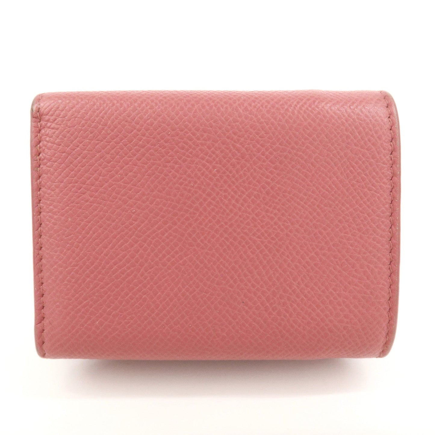 Christian Dior Logo Leather Tri-fold Small Compact Wallet Pink