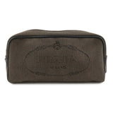 PRADA Logo Jacquard Pouch Cosmetic Pouch Makeup Bag Brown