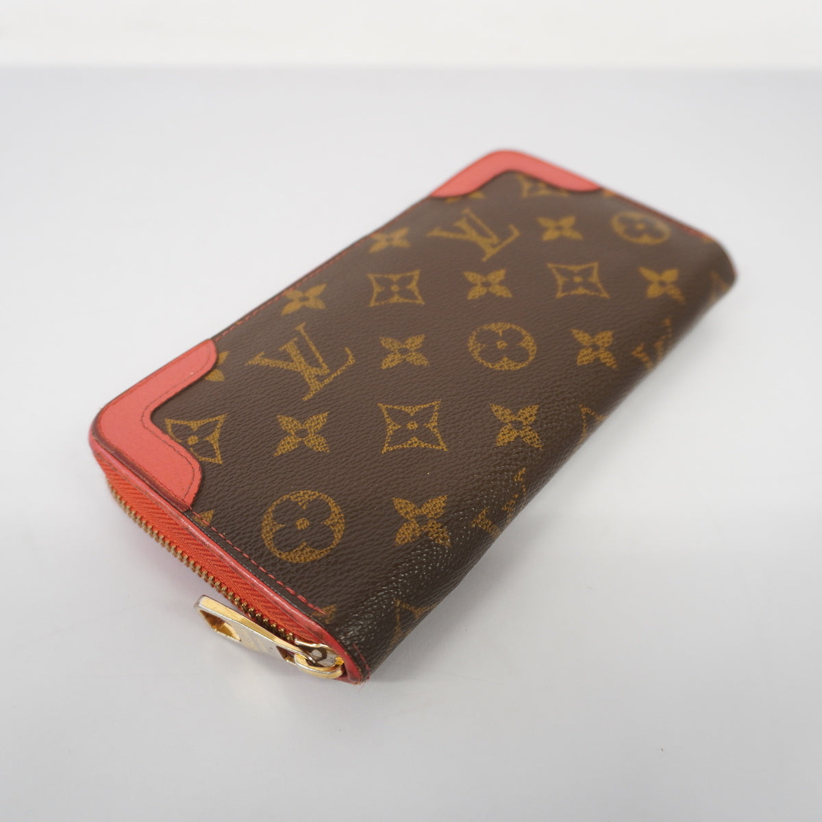 Louis Vuitton Long Wallet Monogram Zippy Wallet Retiro Red