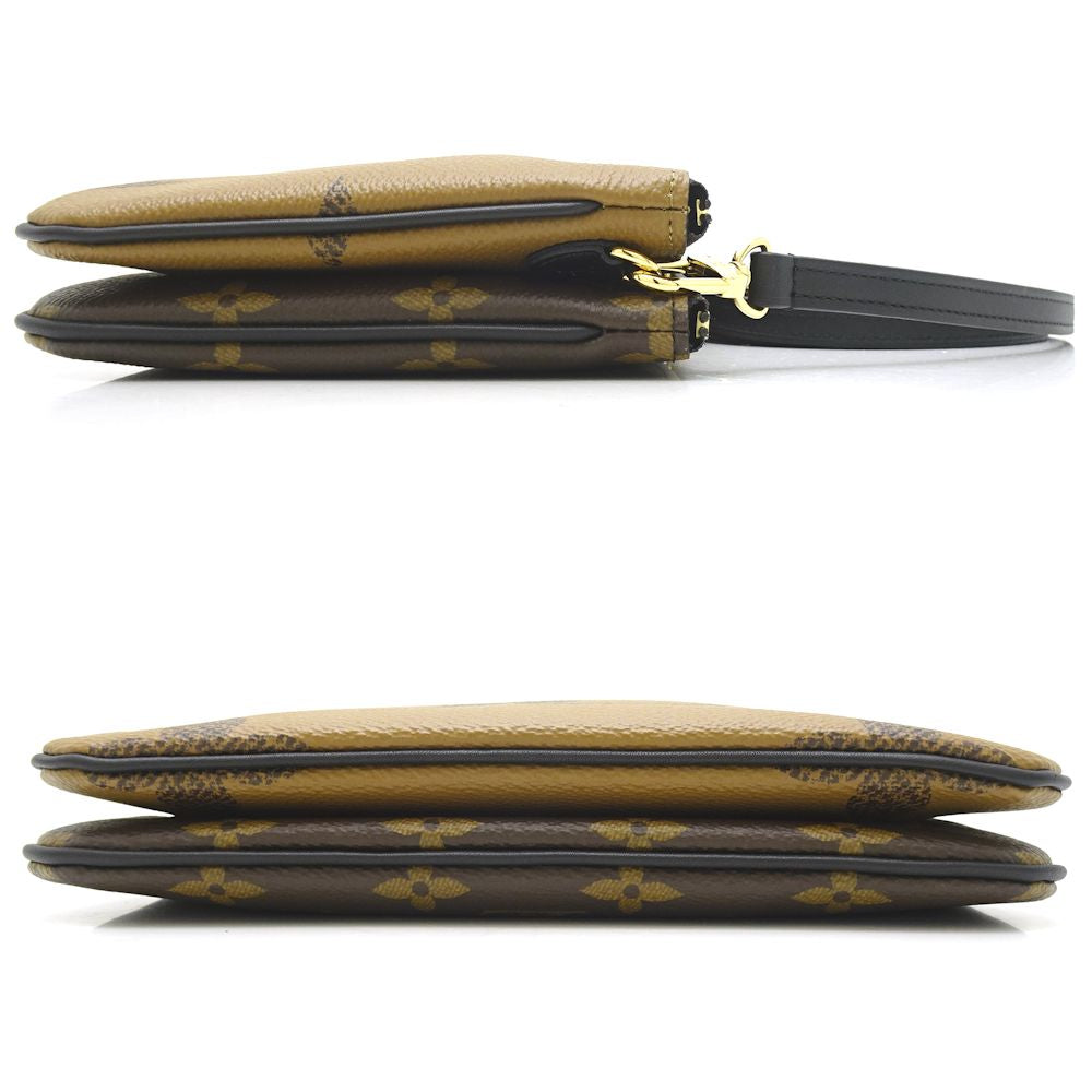 Louis Vuitton Pochette Double Zip Monogram Giant Reverse Brown