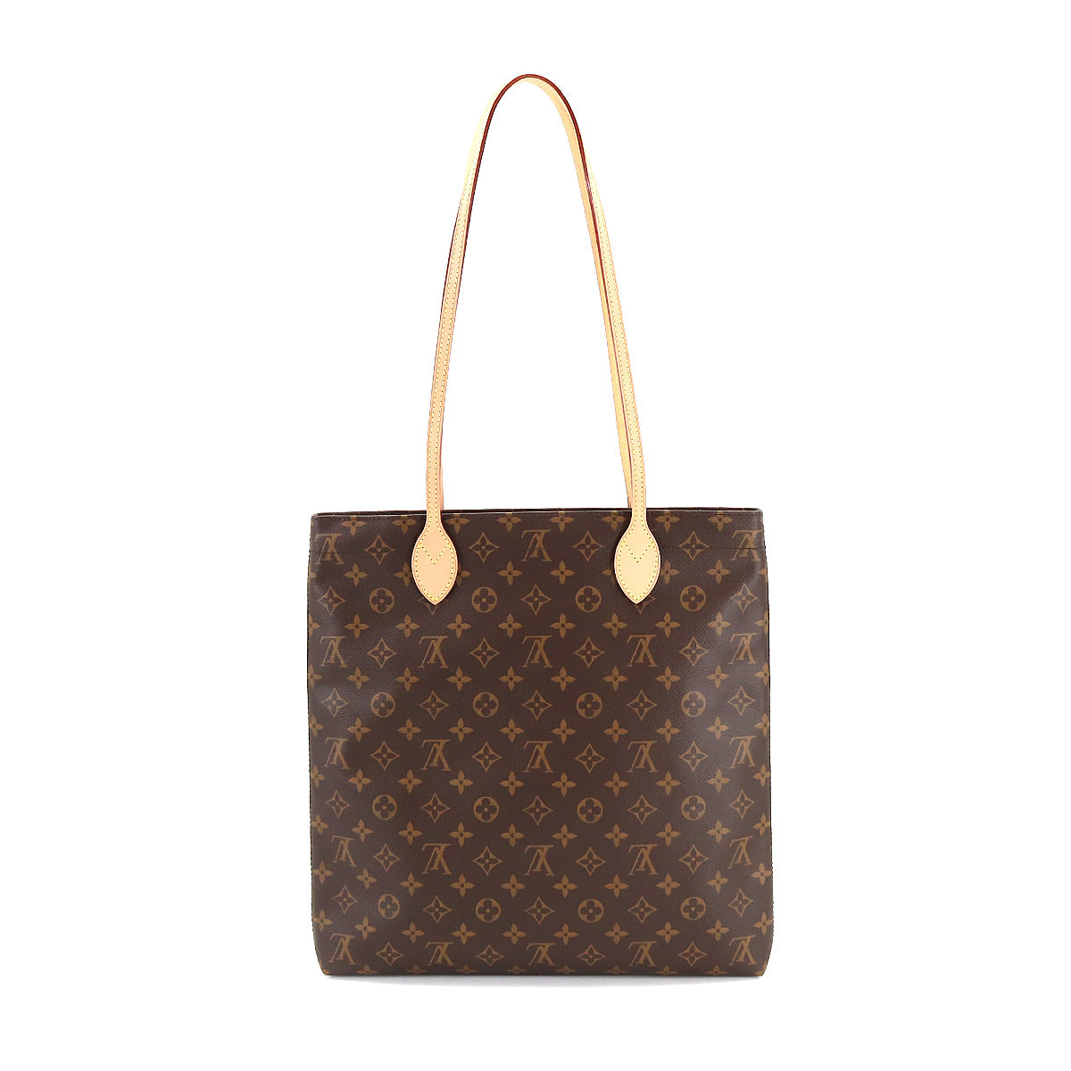 Louis Vuitton Monogram Carry It Tote Bag Brown Gold Hardware
