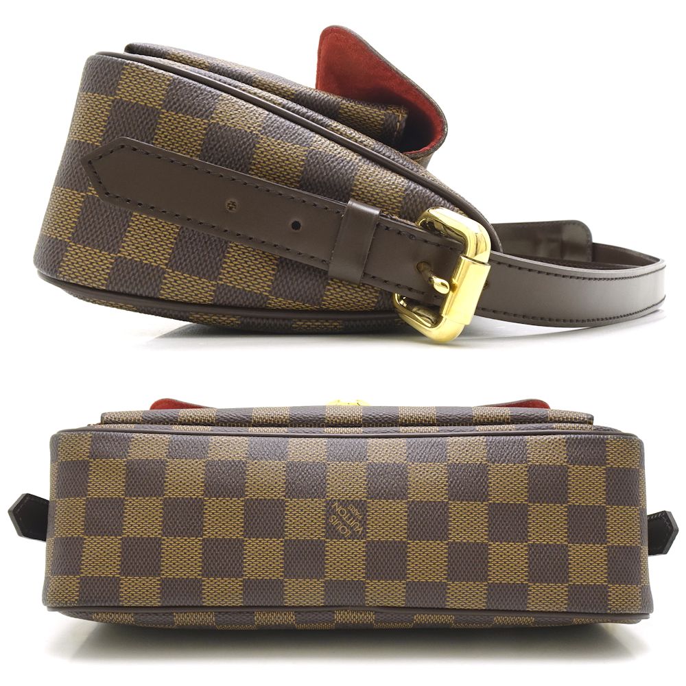 Louis Vuitton Damier Ravello GM Ebene Shoulder Bag Brown