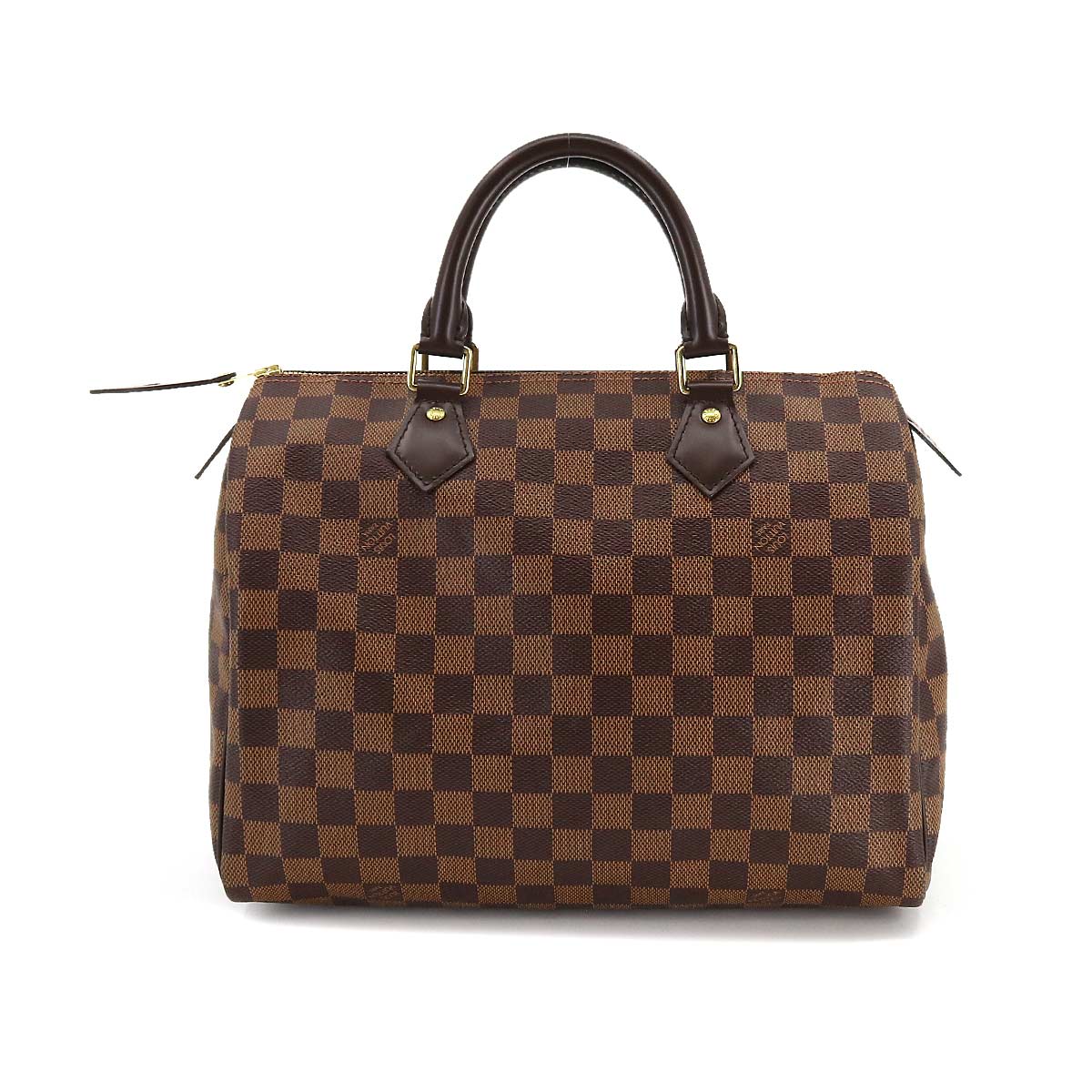 Louis Vuitton Damier Speedy 30 Hand Bag Ebene Brown Gold Hardware