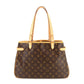 Louis Vuitton Monogram Batignolles Horizontal Tote Bag Brown Gold Metal Fittings
