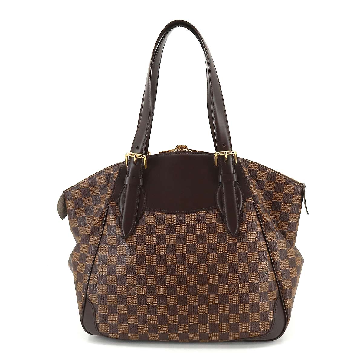 Louis Vuitton Damier Verona GM Tote Bag Ebene Brown Gold Hardware