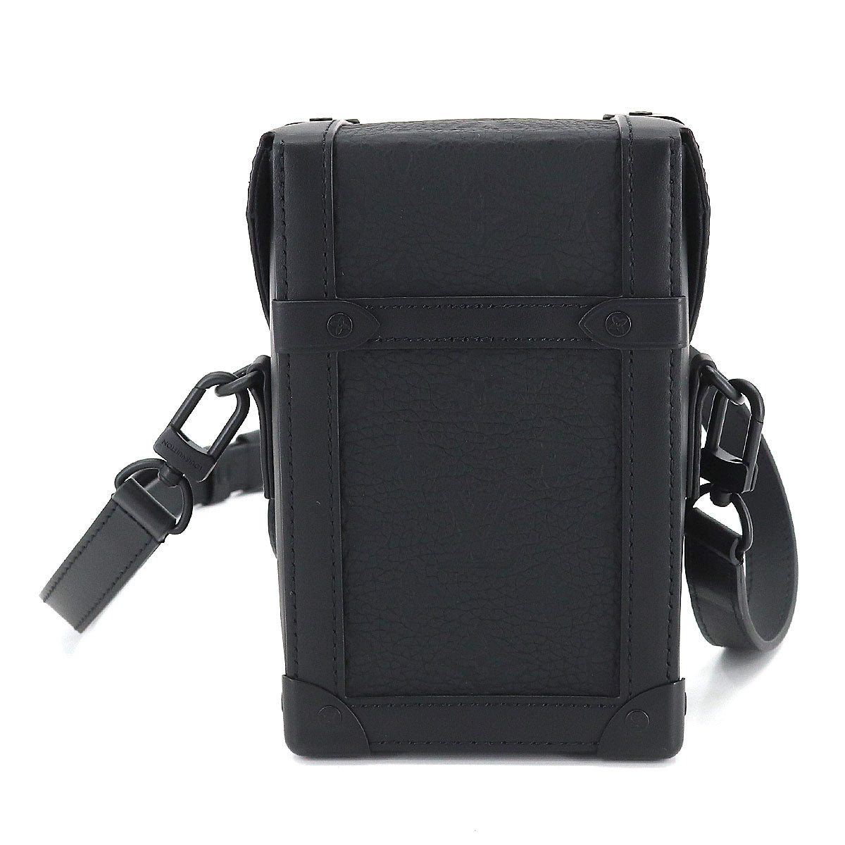 Louis Vuitton Vertical Trunk Wearable Wallet Shoulder Bag Taurillon Leather Black