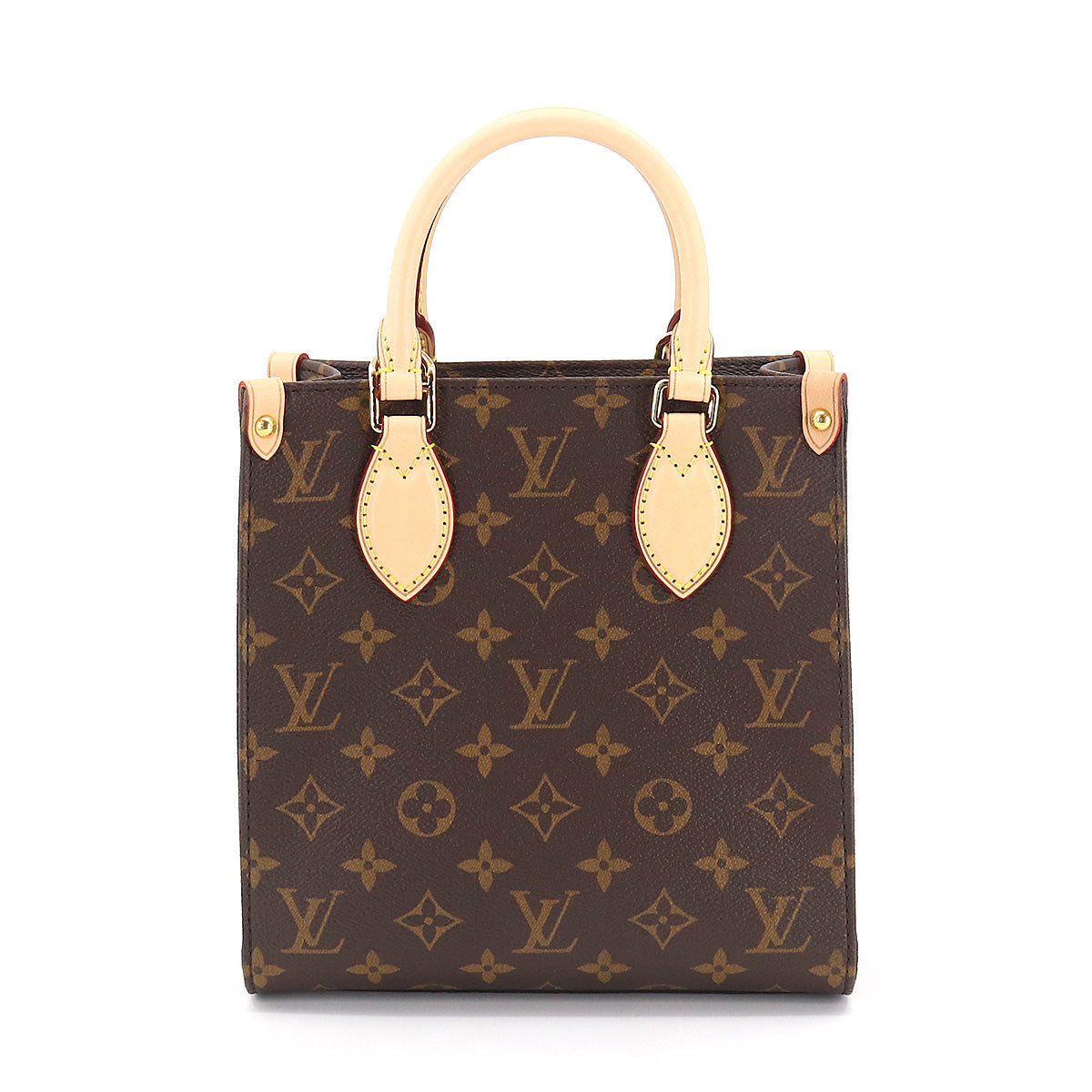 Louis Vuitton Monogram Sac Plat BB 2 Way Hand Shoulder Bag Brown