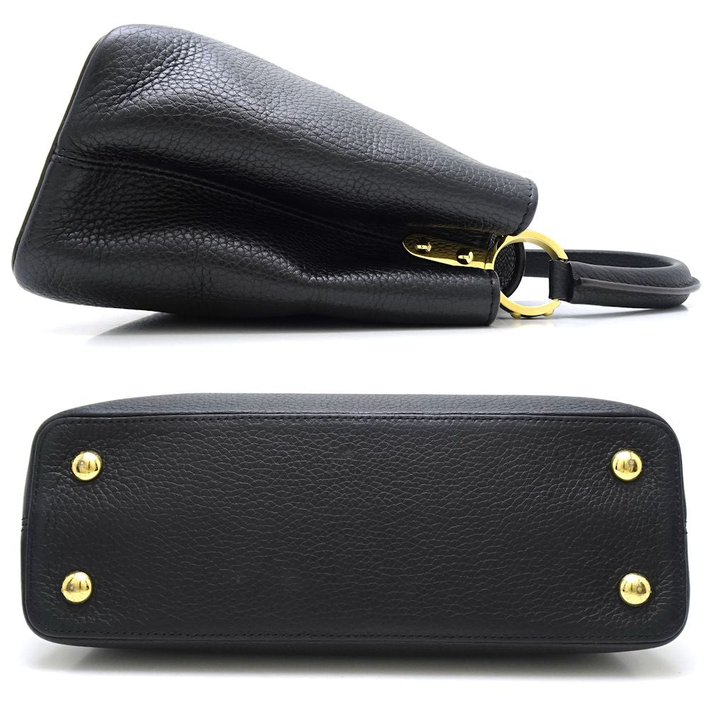 Louis Vuitton Capucines PM Taurillon Leather Noir 2WAY Bag Black
