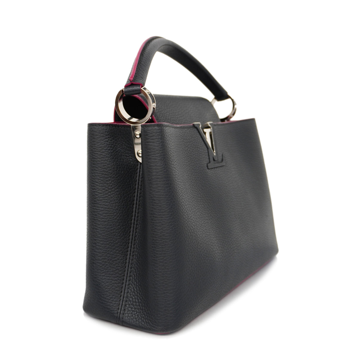 Louis Vuitton Taurillon Capucines PM Cobalt Fuchsia Marine Rouge Shoulder Bag