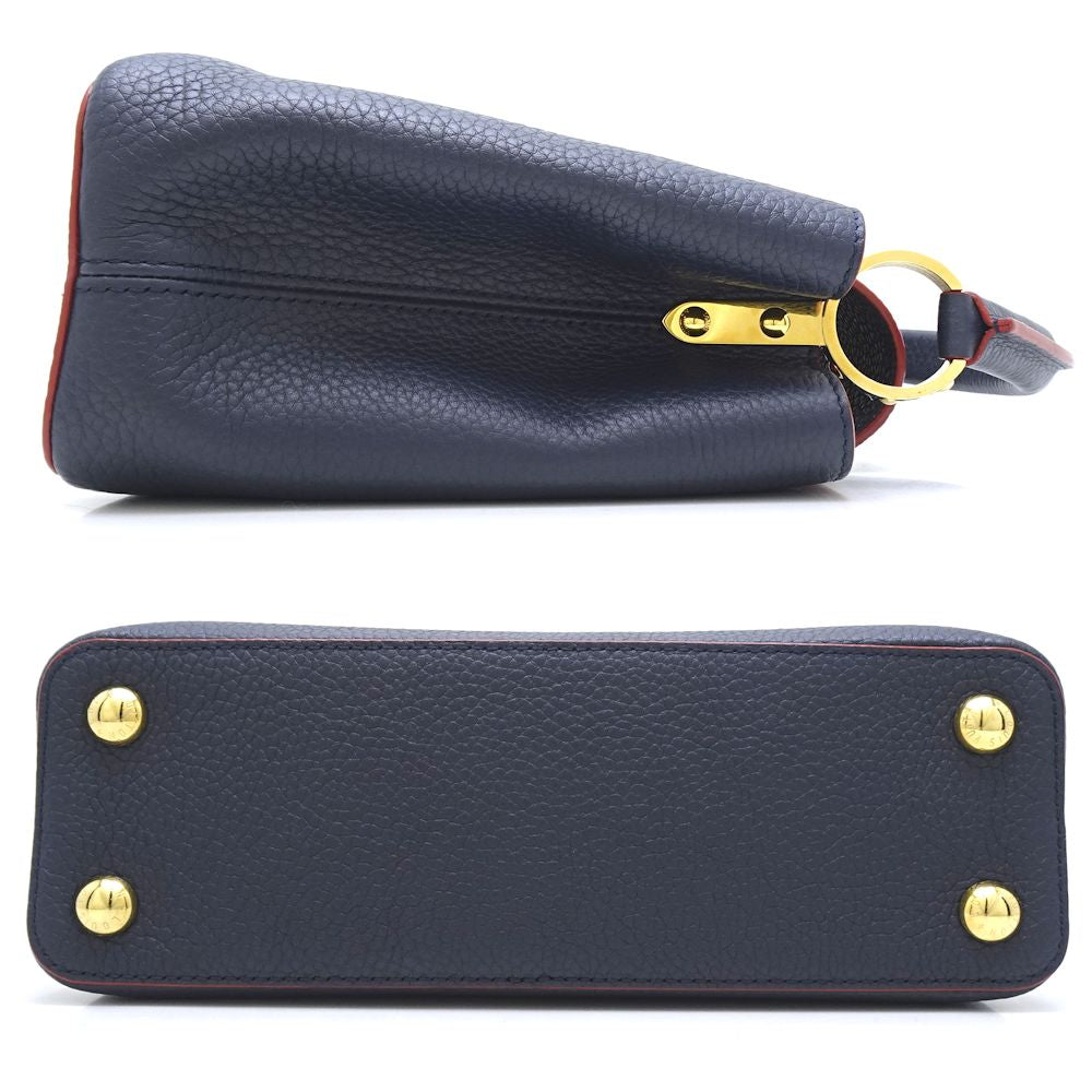 Louis Vuitton Capucines BB Taurillon Leather Marine Rouge