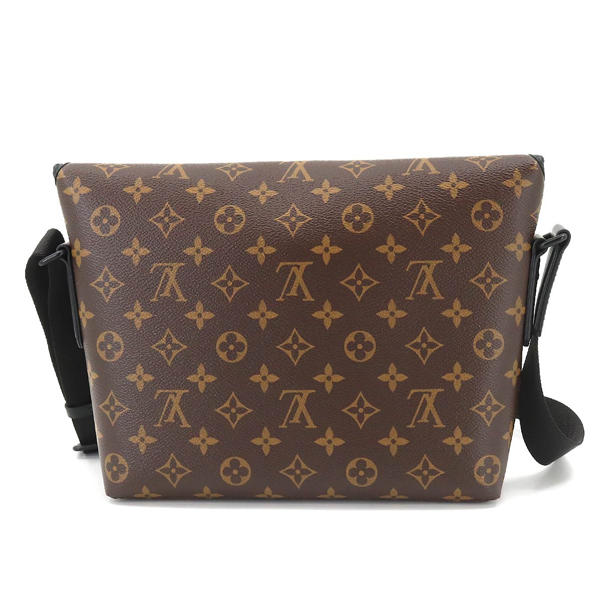 Louis Vuitton Monogram Macassar Magnetic Messenger Shoulder Bag Brown Noir