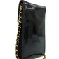 Chanel Coco Mark Chain Mini Pouch Shoulder Bag Black