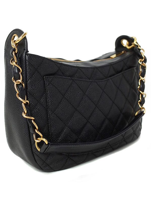 Chanel Matelasse Chain Semi-Shoulder Bag Black