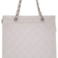 Chanel Matelasse Chain Tote Bag Shoulder Bag White