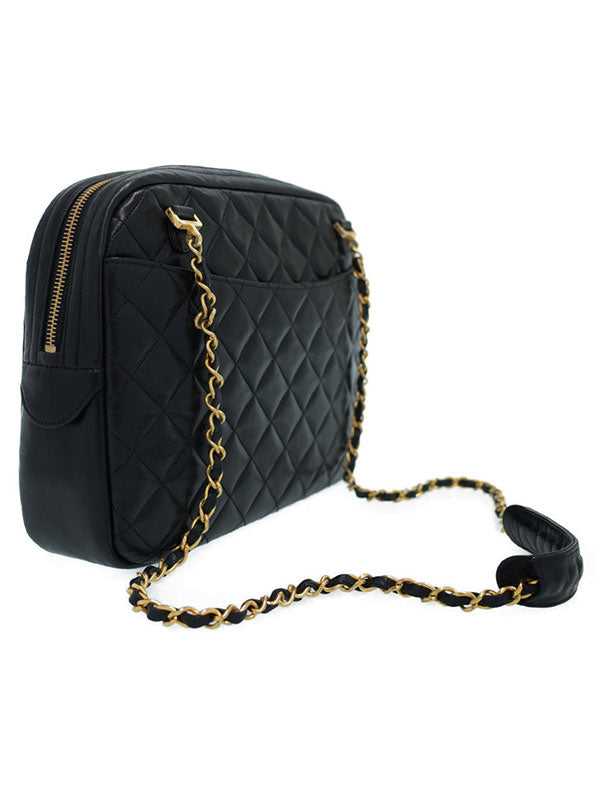 Chanel Matelasse Chain Shoulder Bag Black