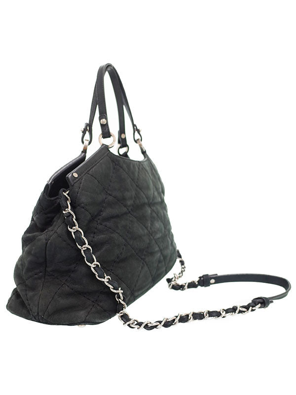Chanel Wild Stitch Chain Shoulder Bag Black