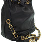 Chanel Drawstring Type Chain Shoulder Bag Navy