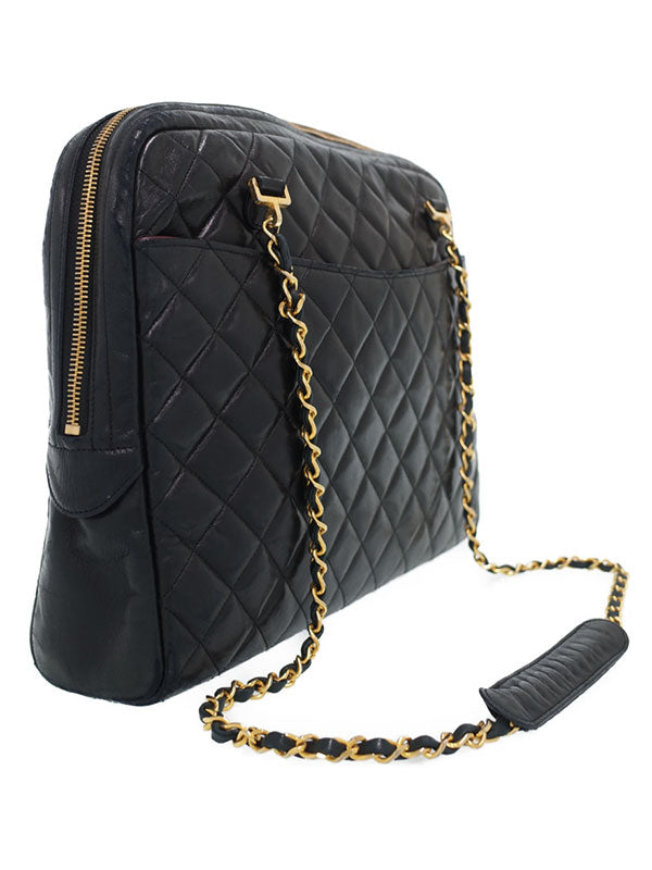 Chanel Matelasse Chain Shoulder Bag Black