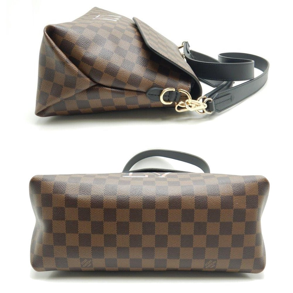 Louis Vuitton Damier Beaubourg Ebene Shoulder Bag Brown