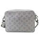 Louis Vuitton Monogram Shadow Duo Messenger Shoulder Bag Leather Gray