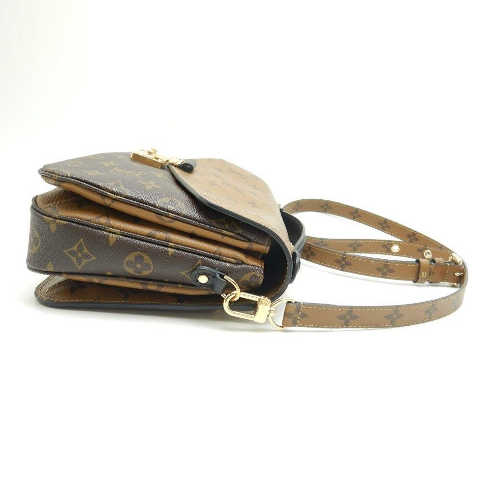 Louis Vuitton Monogram Reverse Pochette Metis MM 2WAY Bag Brown