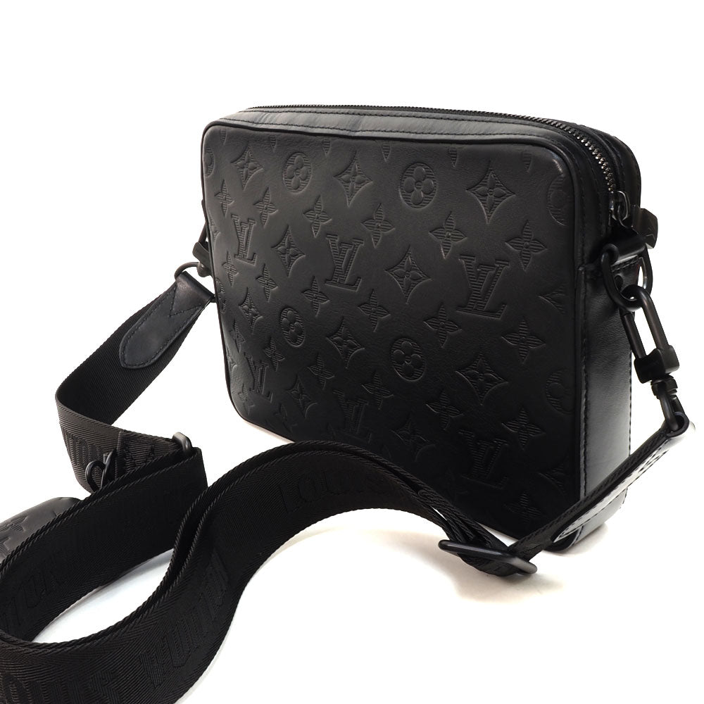 Louis Vuitton Duo Messenger Monogram Shadow Noir Crossbody Bag Shoulder Bag